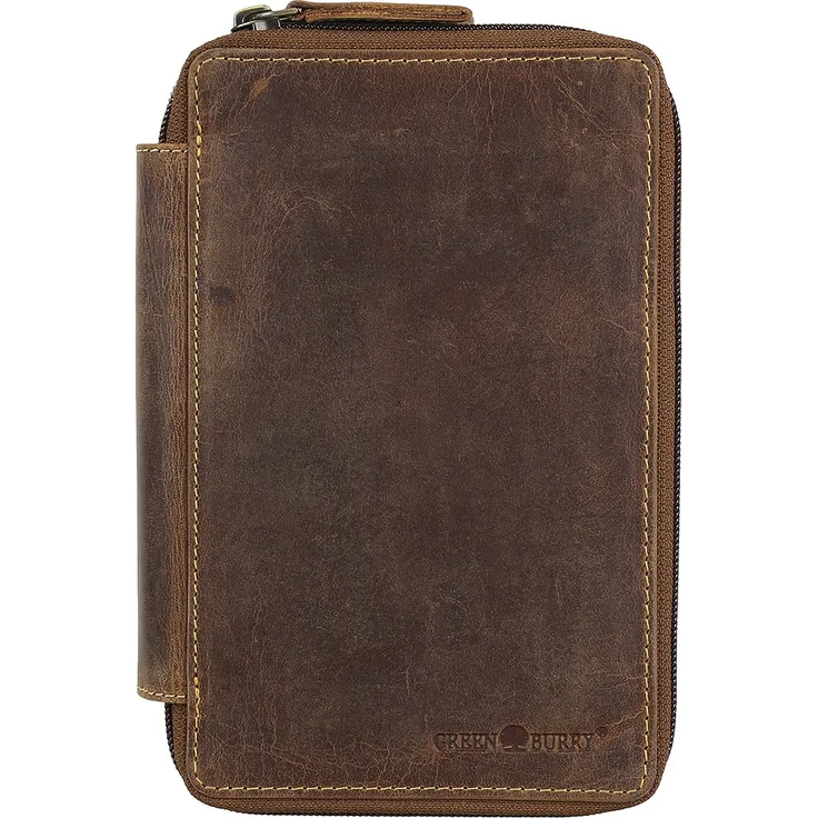 Greenburry Vintage Leder Stifteetui Federmäppchen Stiftemappe 1573-25