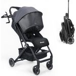 Wheelive Leichter Kinderwagen, Kompakter Einhand-Buggy Zum Einfachen Zusammenklappen mit Verstellbarer Rückenlehne und Ablagekorb, Schlafrollo - Kinderwagen für Flugreisen und mehr