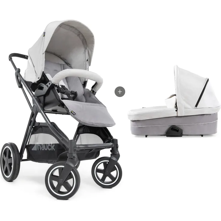 Hauck 'Mars Duoset' Kombikinderwagen 2 in 1 Lunar/Stone, inkl. Babywanne