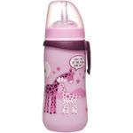 nip Straw Cup gelb PP 330 ml Giraffen Girl