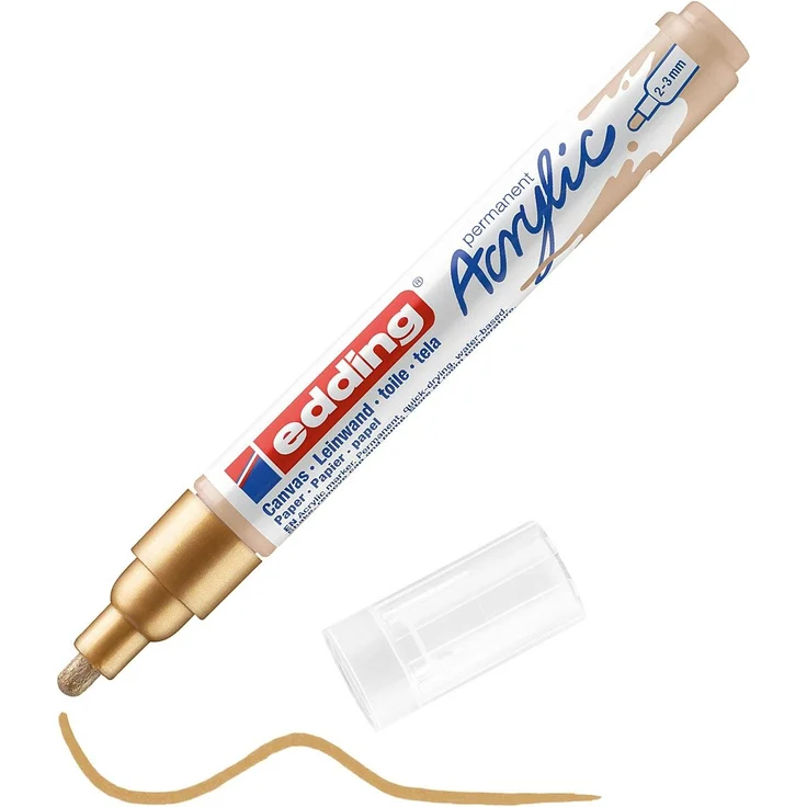 edding 5100 Acrylmarker medium reichgold – Bild 4