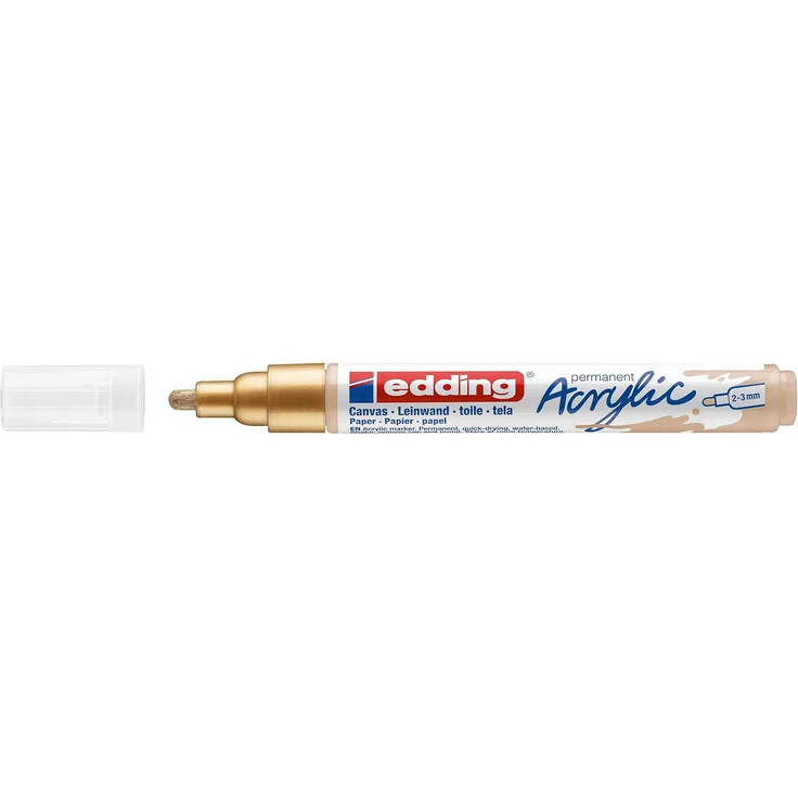 edding 5100 Acrylmarker medium reichgold – Bild 2