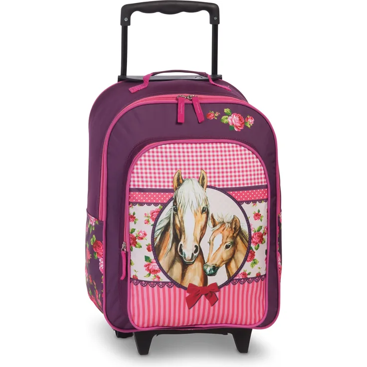 Fabrizio Kids Pferde Trolley 42 cm 2 Rollen erweiterbar