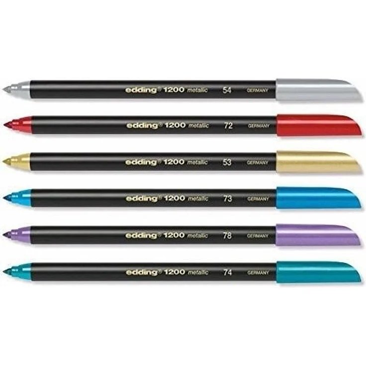 edding 1200 Fasermaler metallic 6er Set – Bild 2