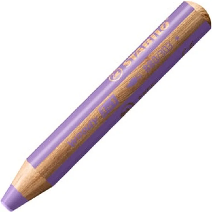 Buntstift, Wasserfarbe & Wachsmalkreide - STABILO woody 3 in 1 - Einzelstift - pastelllila