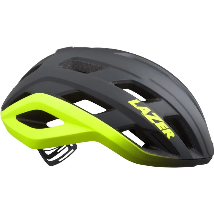 Lazer Strada Matte Dark Grey Flash Yellow, Größe L - Fahrradhelm, Farbe Grau