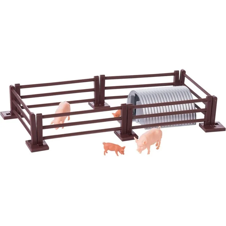 Britains Schweine mit Zaun und Stall 1:32