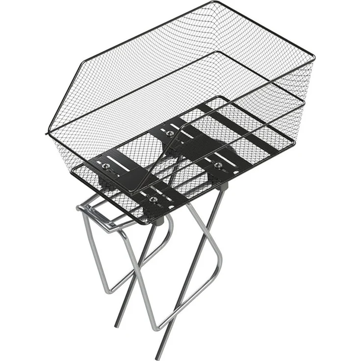 Hinterradkorb Basil Cento WSL 39x24x21cm, schwarz, engmaschig – Bild 2