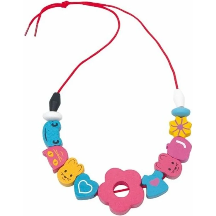 small foot 2463 - Fädelbox Julia, Holzperlen-Set, Holzkasten: 30x22cm – Bild 3