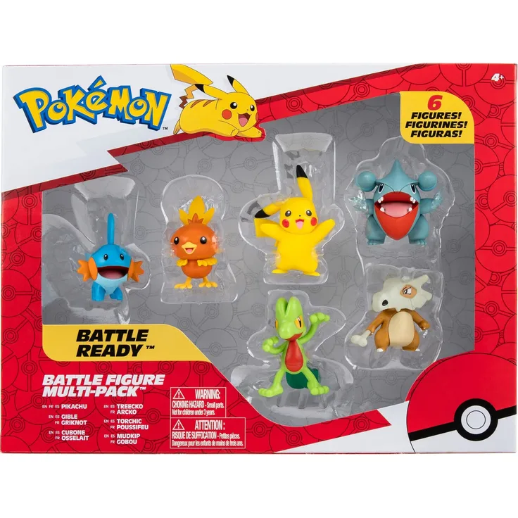 Pokémon PKW2685 - Battle Figure Multipack - 6er Pack, offizielle detaillierte Figuren, je 5 cm