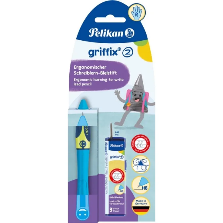 Pelikan Bleistift griffix® für Rechtshänder Neon Fresh Blue