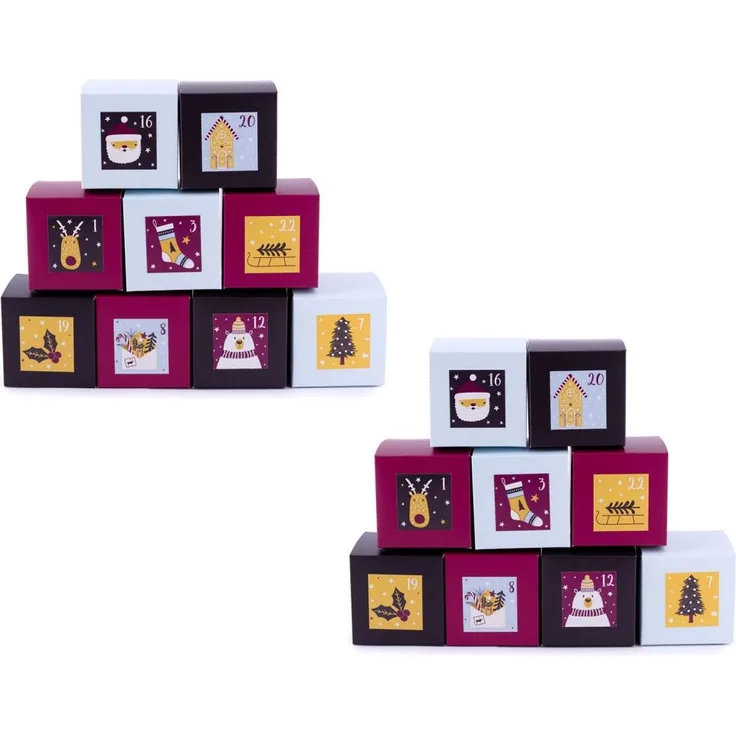 Pajoma Adventskalender zum Befllen Box 2 x Blau Set