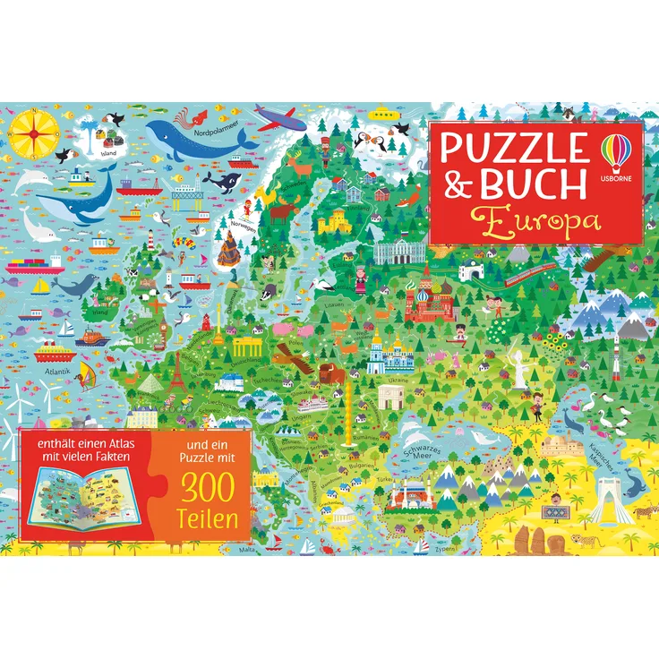 Puzzle & Buch: Europa