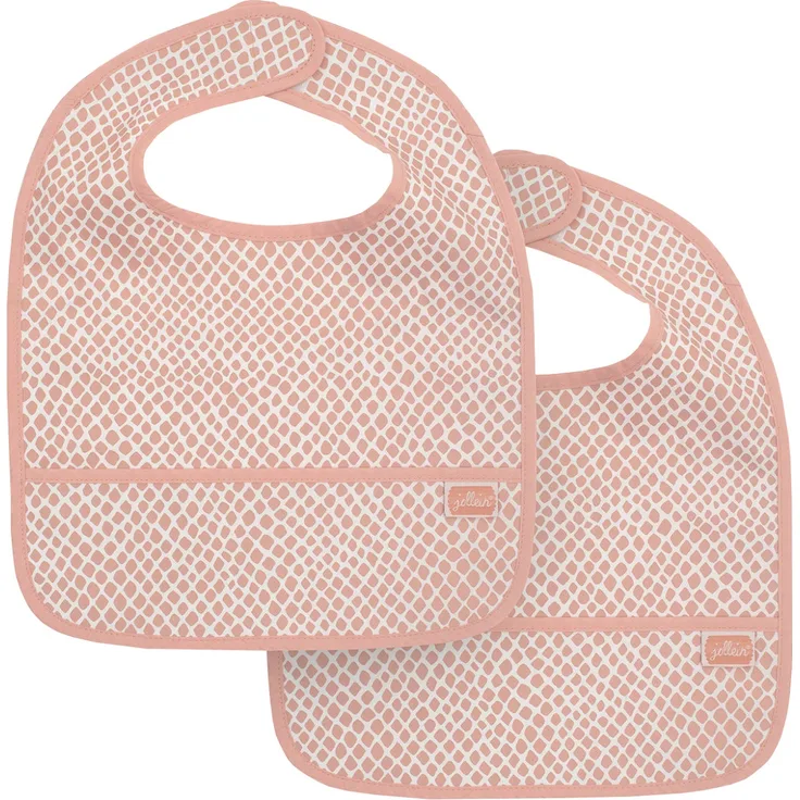 Jollein Wasserdichtes Lätzchen Pale Pink 2 Stück -
