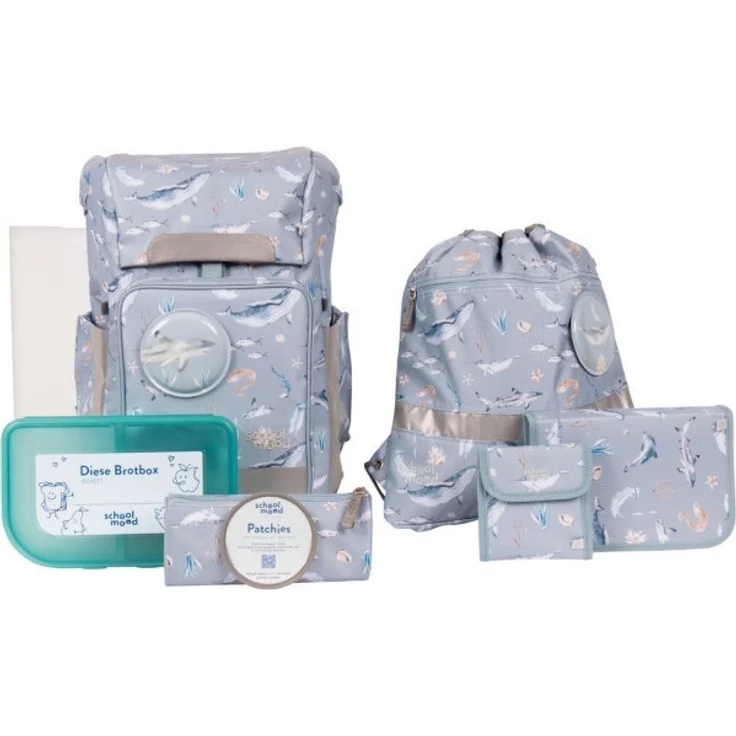 School Mood Schulranzenset 8-tlg. Rebel Air+ Aqua Nordic Collection – Bild 1