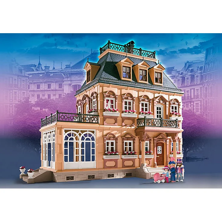 Playmobil Plus 70890 'Nostalgisches Großes Puppenhaus', 623 Teile, ab 4 Jahren – Bild 4