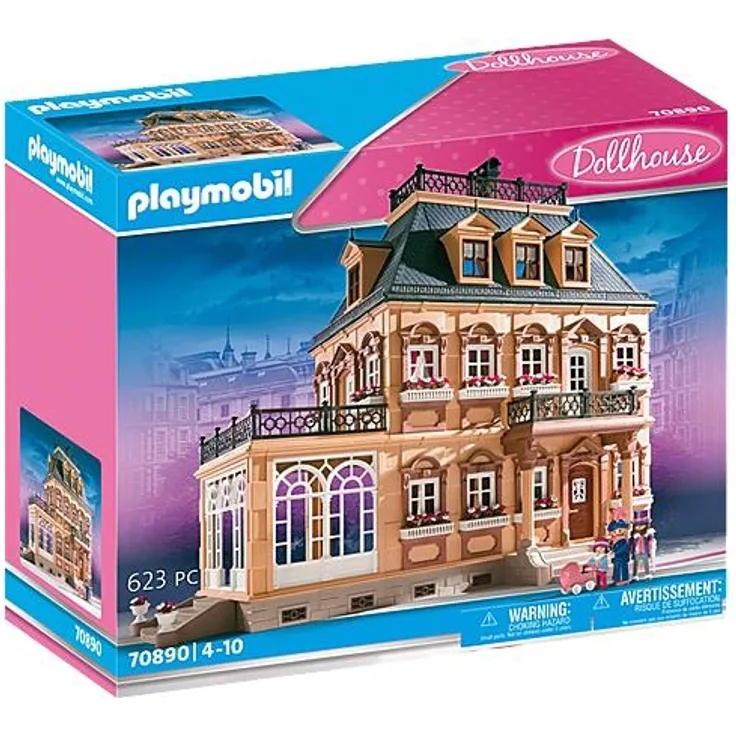 Playmobil Plus 70890 'Nostalgisches Großes Puppenhaus', 623 Teile, ab 4 Jahren