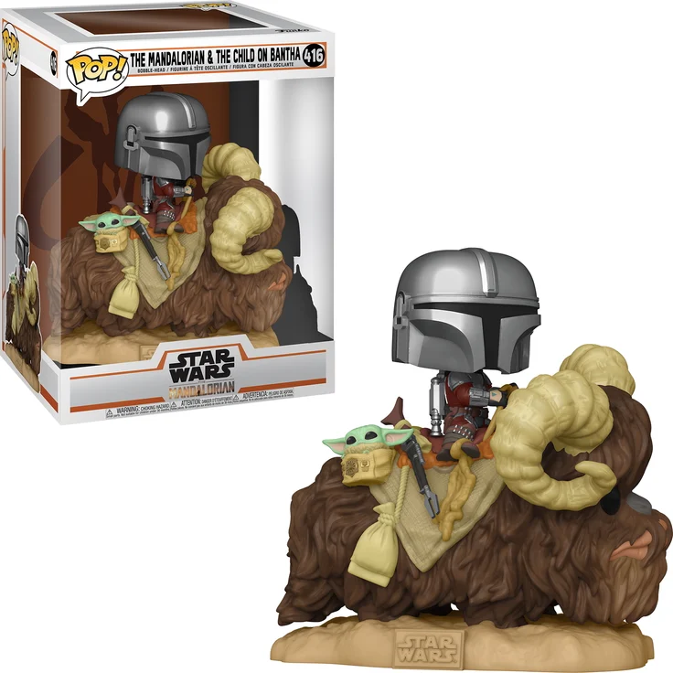 Star Wars Mandalorian - The Mandalorian & The Child on Bantha 416 - Funko Pop! - Vinyl Figur – Bild 2