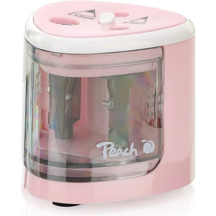 Peach PO102-PI Manueller Bleistiftspitzer Pink 1 2 cm 6 mm