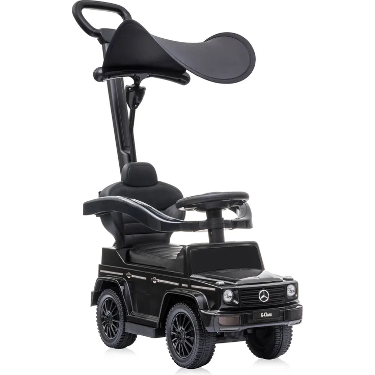 Lorelli Kinder Rutschauto Mercedes Benz G350D, Sonnendach, Schiebestange, Musik schwarz