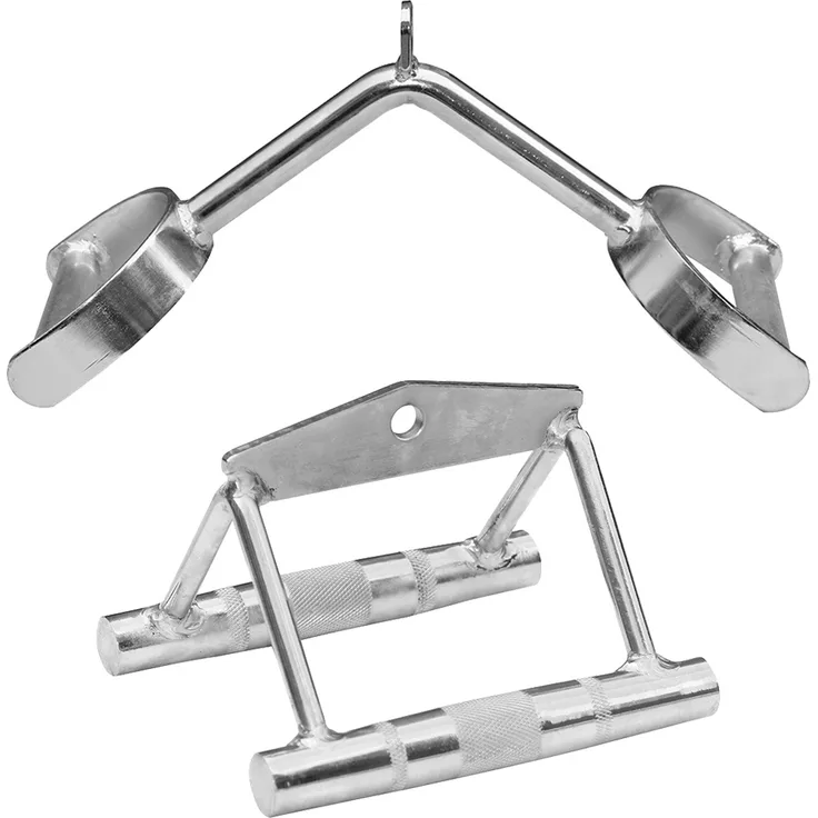 Sporttrend 24 - Seilzug Set Parallelgriff breit + Rudergriff mit Hufgriff