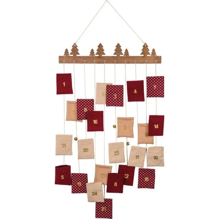 Bastelset Adventskalender bunt zum Hängen, 44 x 94 cm