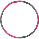Sporttrend 24 - Hula Hoop 1,2kg grau/pink / Fitness Reifen