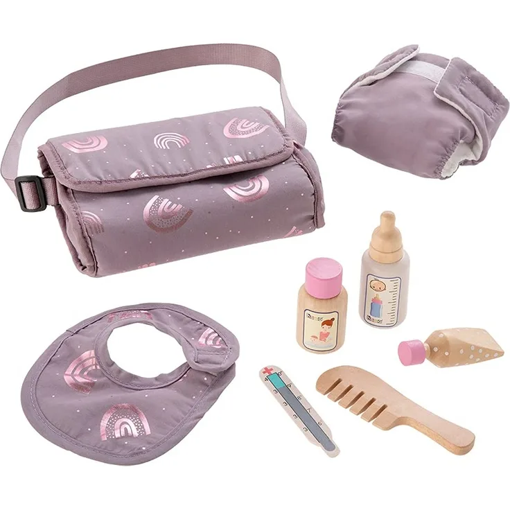 Howa Puppenwickeltasche Wickeltasche für Puppen Rainbow incl. 7 TLG. Zubehör 29502