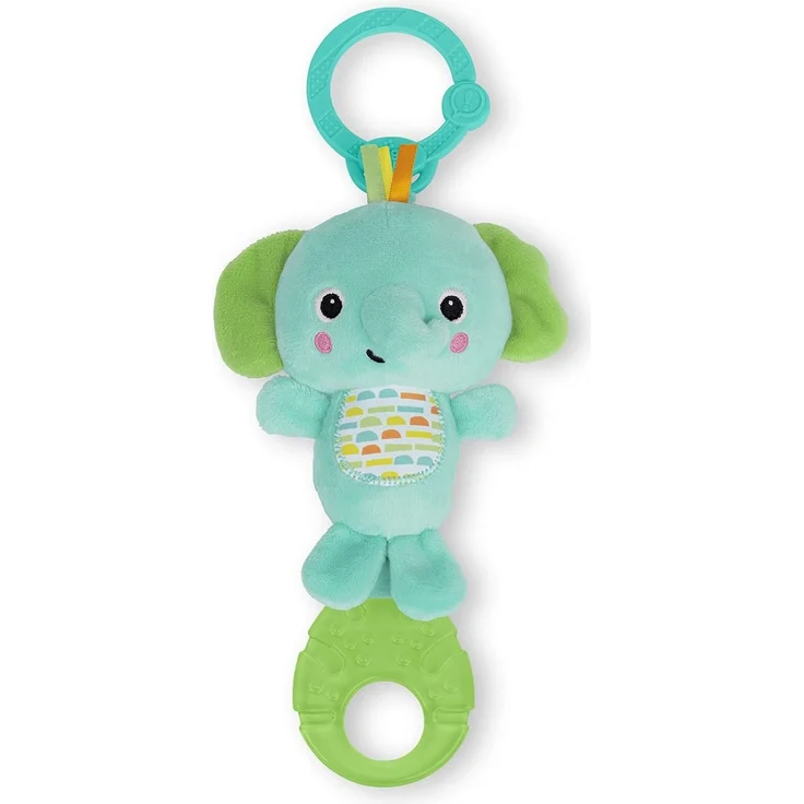 Bright Starts Tug Tunes Elefant Plüschtier , 4 verschiedene Melodien, für Neugeborene und älter