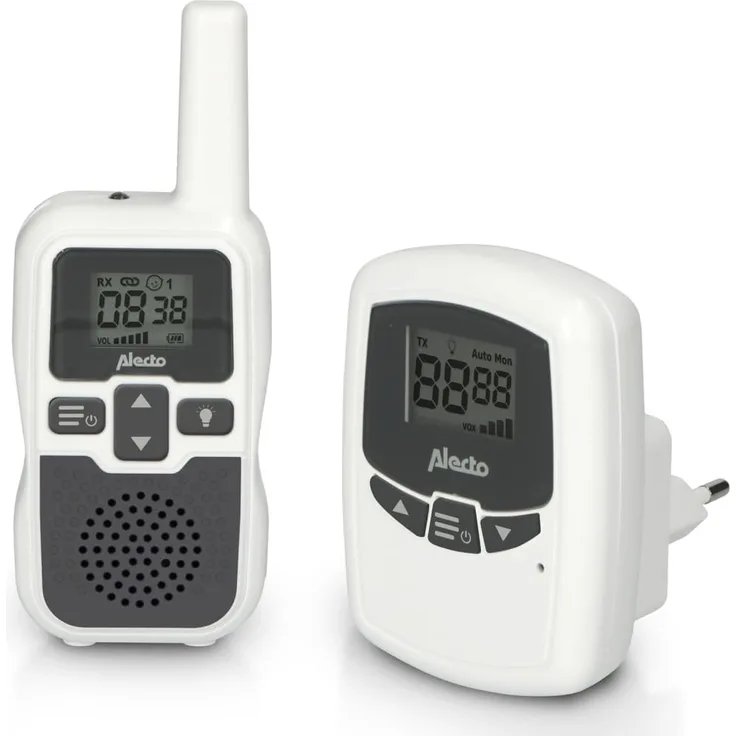 Alecto Babyphone DBX-80 mit Großer Reichweite Weiß und Anthrazit
