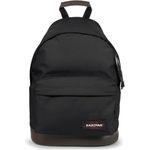Eastpak 'Wyoming' Rucksack, 24 Liter, Nylon, Boden aus Leder, schwarz