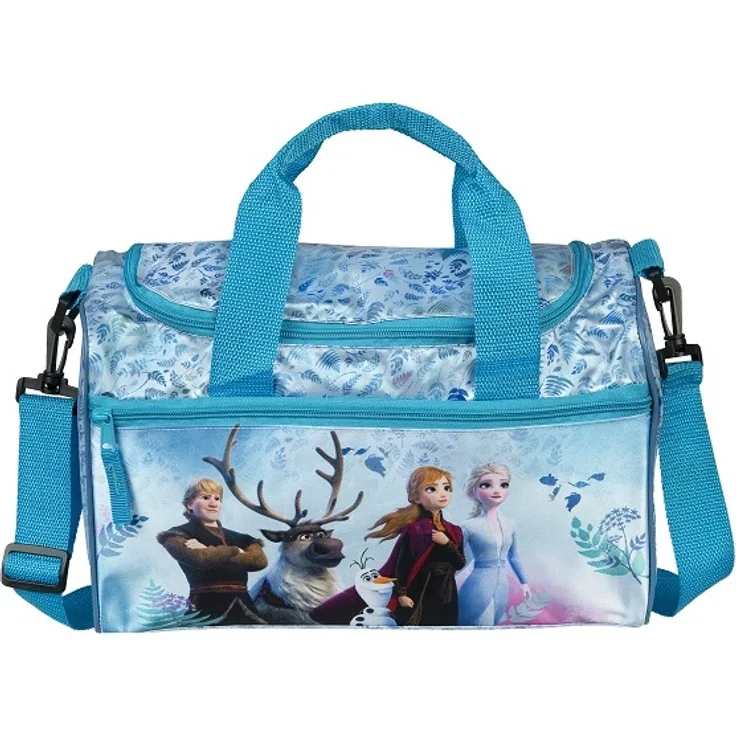 Sporttasche DISNEY FROZEN DIE EISKÖNIGIN (Maße: ca. 35 x 24 x 16 cm | Material: Polyester | mit Reißverschluss-Hauptfach)