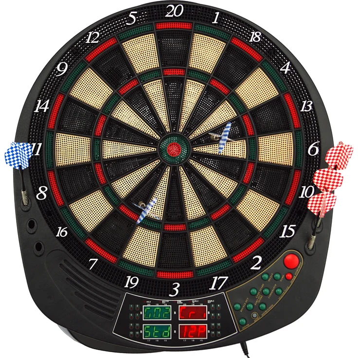 Best Sporting Dartscheibe elektronisch Coventry I Dartscheibe elektronisch mit LED-Anzeigen I E-Dartscheibe mit 12 Dartpfeilen & Ersatzspitzen I hochwertiger Dartautomat für 16 Spieler – Bild 2