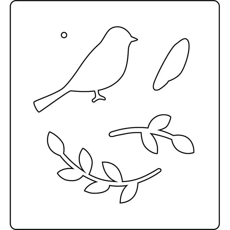 Stanzform mit dem Motiv eines Vogel, 14x15,25x1,5 cm 117491