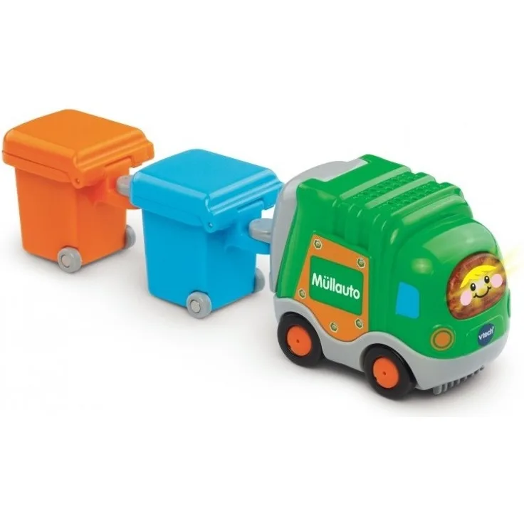 VTech - Tut Tut Baby Flitzer - Müllauto und 2 Mülltonnen