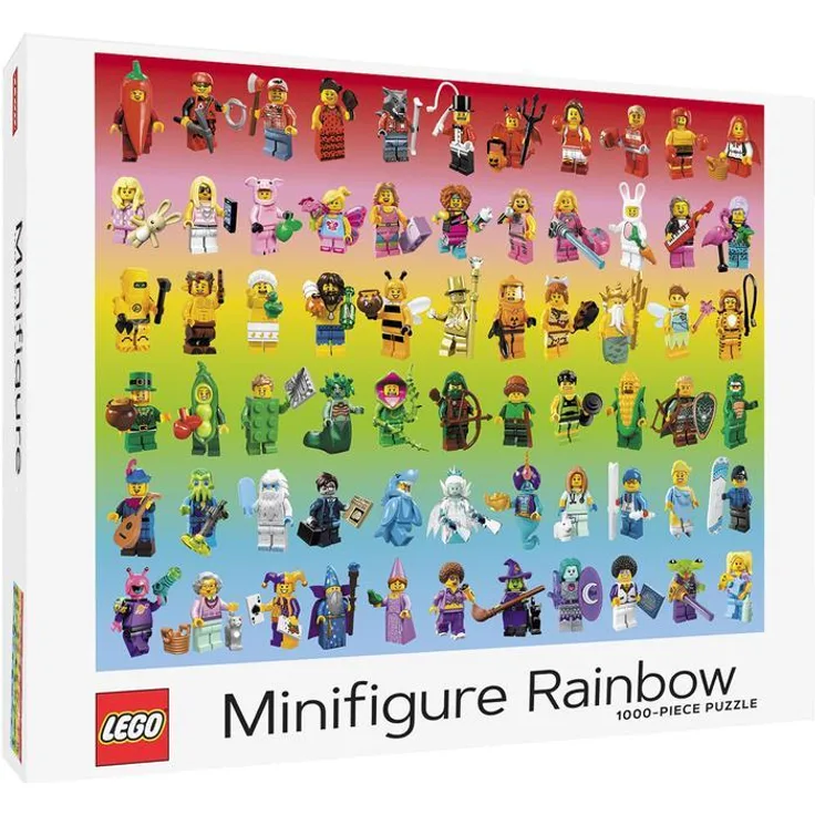 Lego Minifigure Rainbow 1000piece Puzzle
