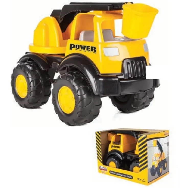 Pilsan Spielzeug LKW 06521 Kranwagen 360º drehbar, Länge 44 cm, ab 3 Jahren gelb