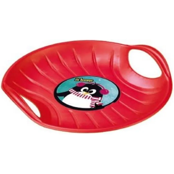 Speed M Schneerutscher, Schneeteller, aus Kunststoff, Haltegriffe, ab 3 Jahre rot