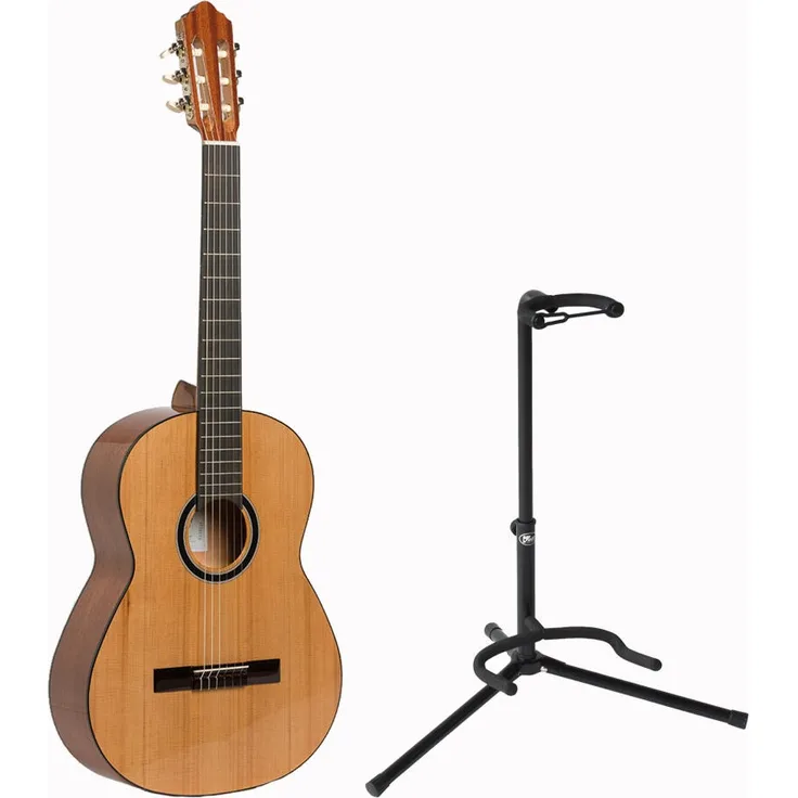 Voggenreiter Gitarren Set, 2-tlg, Konzertgitarre Student KG-2000 3/4, Gitarrenständer GS-100, Akustikgitarre