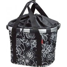 Bild für KLICKfix Fahrradkorb Fahrradtasche Bikebasket Reisenthel fleur schwarz 35x28x26 cm