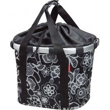 Image for KLICKfix Fahrradkorb Fahrradtasche Bikebasket Reisenthel fleur schwarz 35x28x26 cm