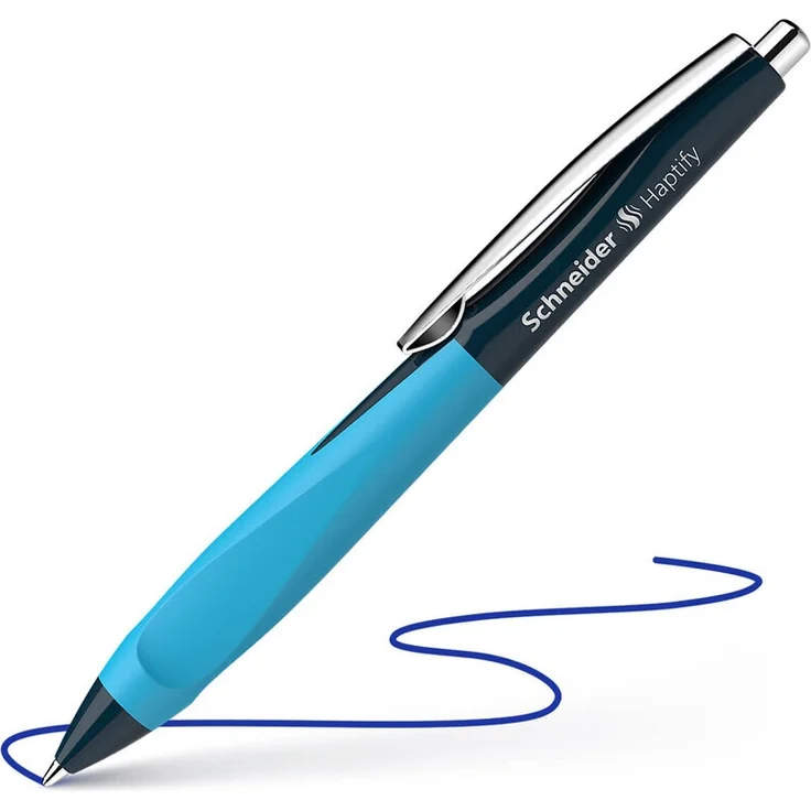 Schneider Kugelschr. Haptify h-blau/blau – Bild 1