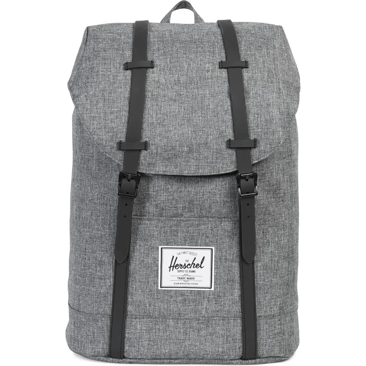 Herschel Retreat Backpack Laptop Rucksack Trekkingrucksack 10066 Raven Crosshatch/Black – Bild 1