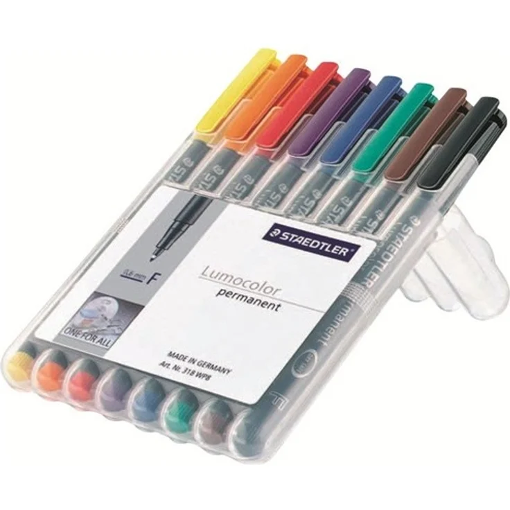 STAEDTLER Folienschreiber Lumocolor 317 WP8 1mm sortiert 8 St. /Pack. – Bild 2