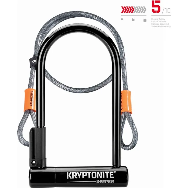 Kryptonite Keeper Standard mit Kflex 120cm - Bügelschloss.