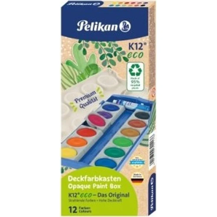 Pelikan Deckfarbkasten eco 735K, 12 Farben + Tube Deckweiß – Bild 6