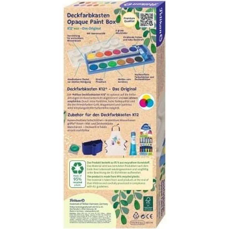 Pelikan Deckfarbkasten eco 735K, 12 Farben + Tube Deckweiß – Bild 7