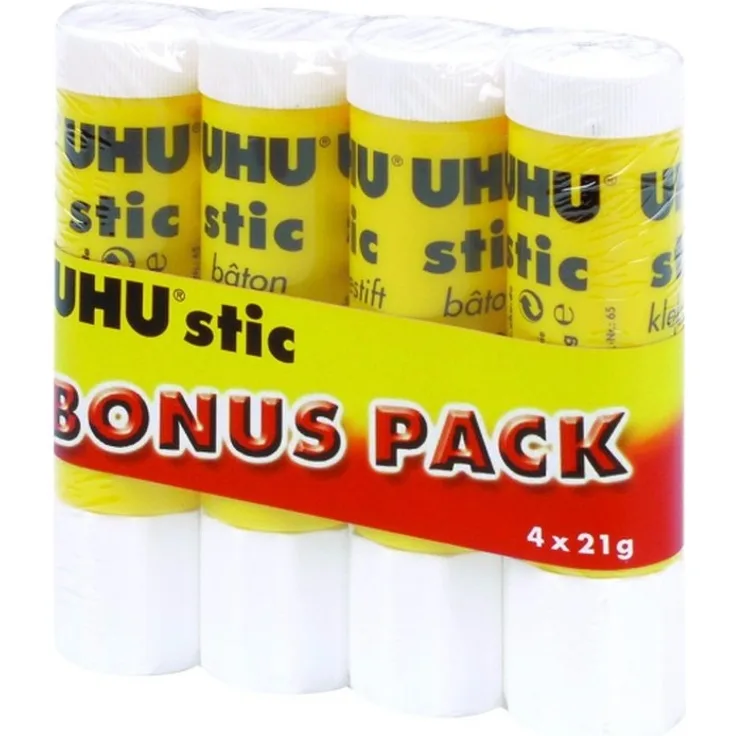 UHU Stic Klebestift 4 x 21 g Bonus Pack ohne Lösungsmittel (113,10 € pro 1 kg)