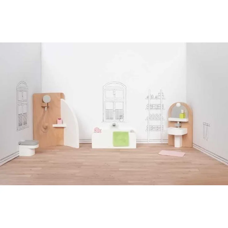 Puppenhausmöbel aus Holz - Badezimmer | goki – Bild 2