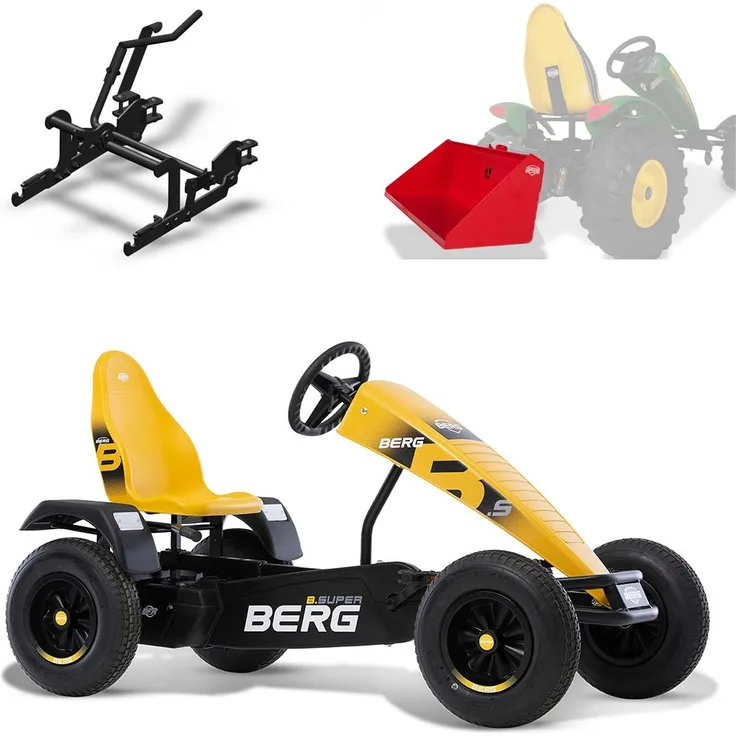 BERG Gokart B. Super Yellow BFR + HVR hinten + Ladeschaufel